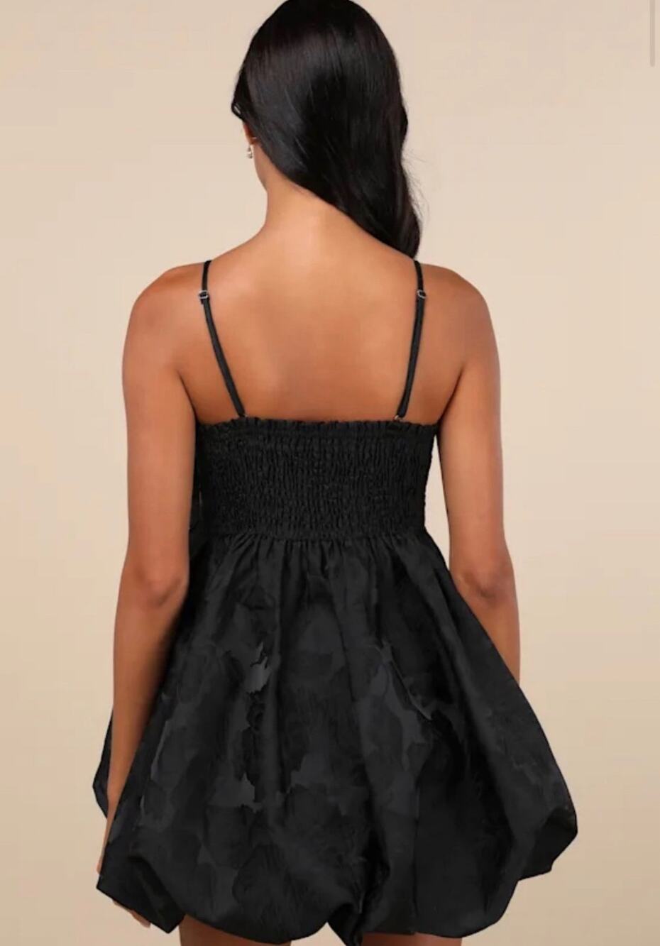 🖤✨ Lulus Black Bubble Mini Dress with Bow ✨🖤